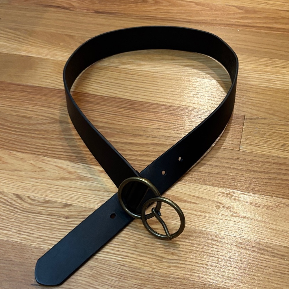GAP Black Belt with Gold-Tone Buckle
